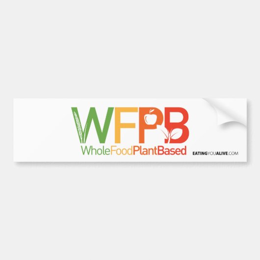 WFPBのロゴ-軽いバンパーステッカー バンパーステッカー (正面)