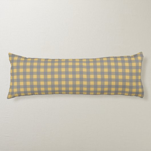 WG Plaids Yellow and Gray from Digestivo ボディピロー (正面)