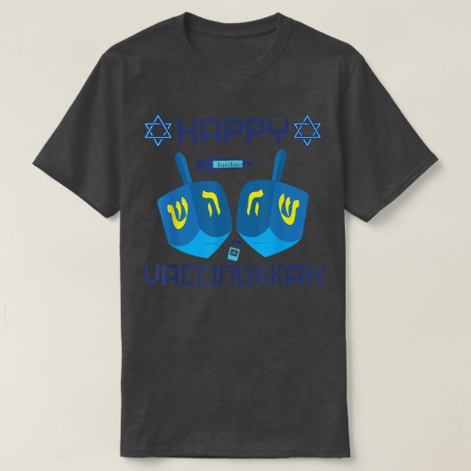 WgQq Happy Vaccinukkah Vaccinated Hanukkah 2021 Je Tシャツ (デザイン正面)