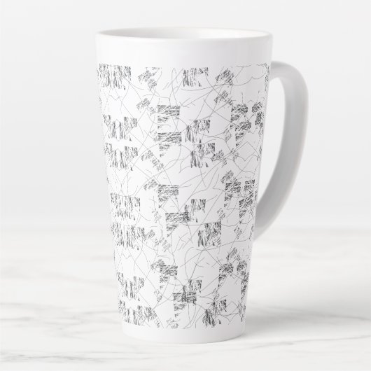 whの組み合わせを示す視覚的に魅力的なデザイン カフェラテマグ (右アングル)