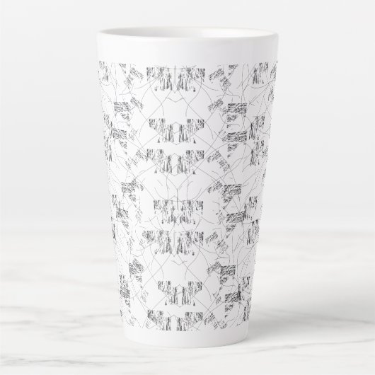 whの組み合わせを示す視覚的に魅力的なデザイン カフェラテマグ (正面)