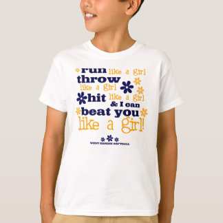 WHは女の子のソフトボールを好みます Tシャツ