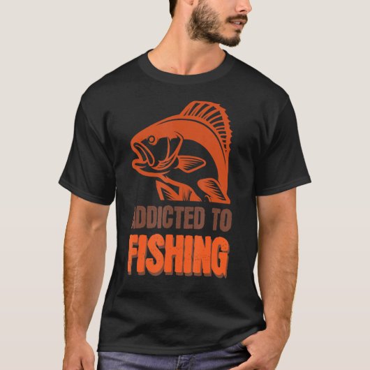 Wh Vwol中毒魚釣り Tシャツ (正面)