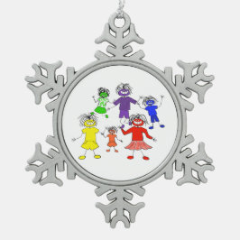 Whack-A-Do スノーフレークピューターオーナメント