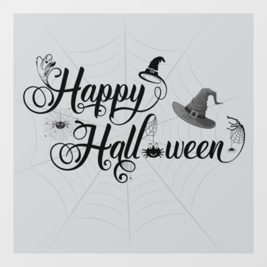Whacky Happy Halloween With Webs ウィンドウサイン (シート)