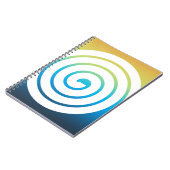 Whaite螺線形色の背景 ノートブック (左側)