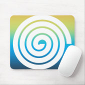 Whaite螺線形色の背景 マウスパッド (マウス)