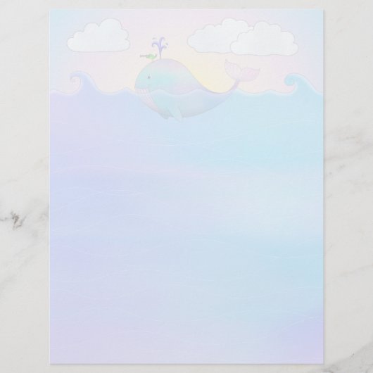 Whale - 8.5インチx 11インチひな形シート (正面)