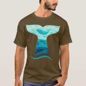 Whale ail in Waves Orca海 Tシャツ (正面)