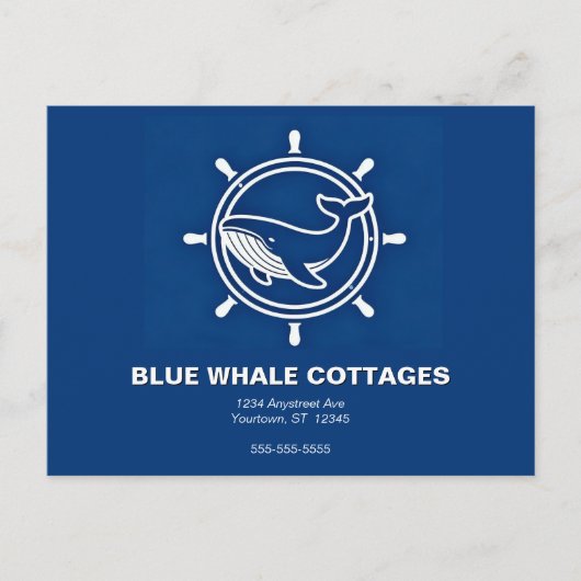 Whale and Helm Vacation Rental ポストカード (正面)