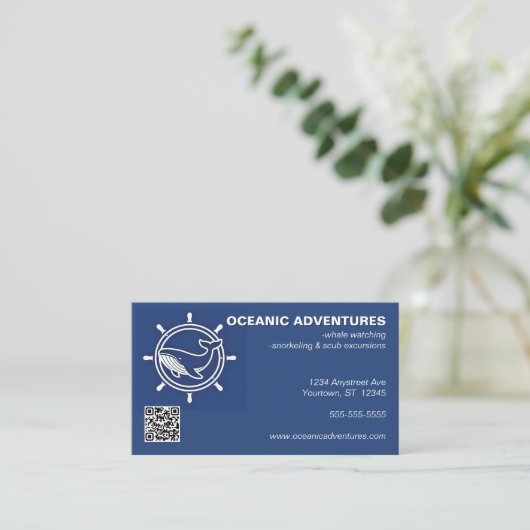 Whale and Helm Whale Watching Ocean Excursions 名刺 (スタンド正面)