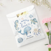 Whale Baby Shower Boy Blue Ocean フェイバーバッグ (封をした状態)