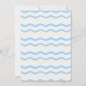 Whale Baby Shower Invitation Wavy Background 招待状 (裏面)