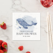 Whale Baby Shower Paper Napkin スタンダードカクテルナプキン (インサイチュ)