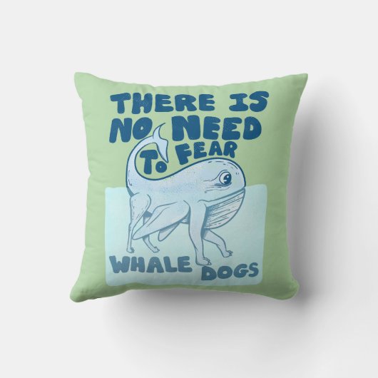 Whale Dog funny creature クッション (裏面)