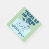 Whale Dog funny creature スタンダードランチョンナプキン (角)