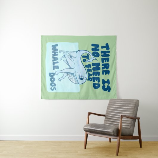 Whale Dog funny creature タペストリー (インサイチュ(横))