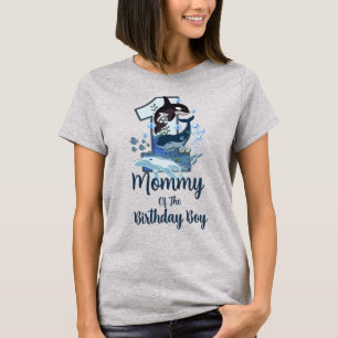 Whale First Birthday womens Tシャツママ Tシャツ