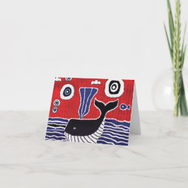 Whale greetings card カード