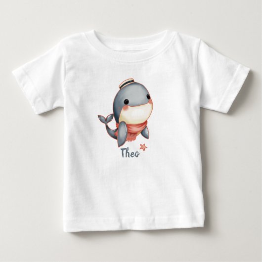 Whale Hello There! ベビーTシャツ (正面)