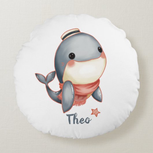 Whale Hello There! ラウンドクッション (正面)