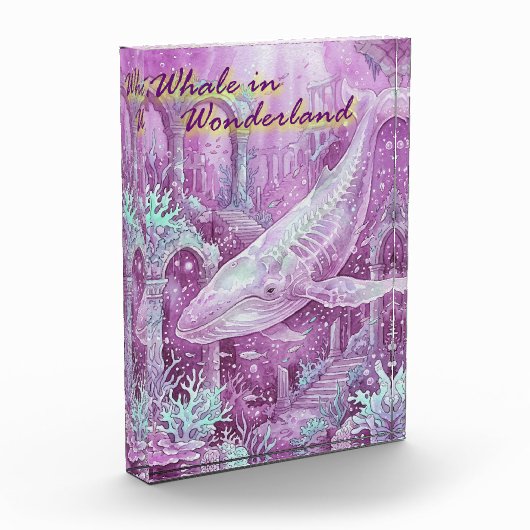 Whale in Wonderland Underwater Art フォトブロック (左)