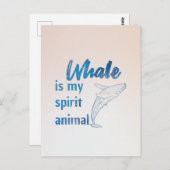 Whale is my spirit animal ポストカード (正面/裏面)