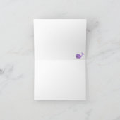 Whale It's A Girl Baby Showerサンキューカード サンキューカード (内部)