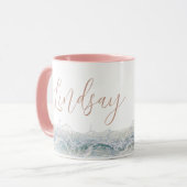 Whale Minimalist Name Coffee Mug マグカップ (正面左)