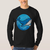Whale Ocean Biologist Zookeeper Cute Blue Whale Se Tシャツ (正面)