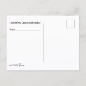 Whale Ocean Math Coloring Postcard ポストカード (裏面)