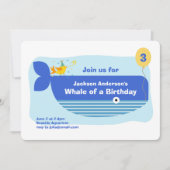 Whale of a Birthday Party 招待状 (正面)
