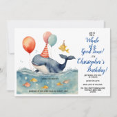 Whale of a Good Time Boy's誕生日 招待状 (正面)