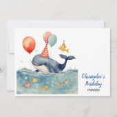 Whale of a Good Time Boy's誕生日 招待状 (裏面)