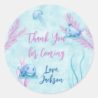 Whale of a Good Time Children's誕生日シール ラウンドシール