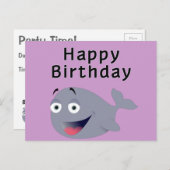 Whale of a Time -ハッピーバースデー ポストカード (正面/裏面)