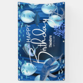 Whale of a Time Birthday Banner 横断幕 (縦)