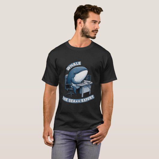 Whale Programmer: The Sea++ Developer Tシャツ (正面フル)