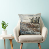 Whale Riders Whimsical Whale and Penguin Ocean クッション (椅子)