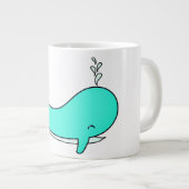 Whale, Sea, Water ジャンボコーヒーマグカップ (正面右)