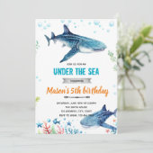 Whale Shark birthday party invitation 招待状 (スタンド正面)