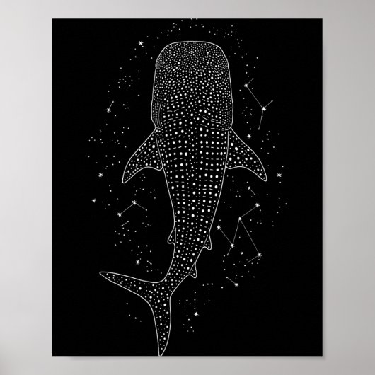 Whale Shark Constellation Marine Life For Animal L ポスター (正面)
