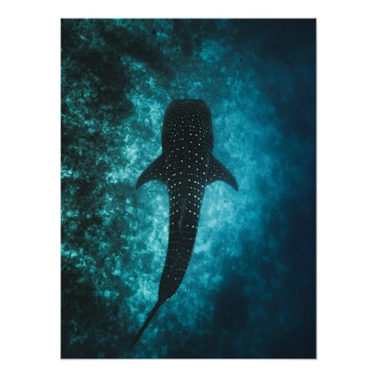 Whale Shark Depths – Ocean Wall Art ポスター (正面)