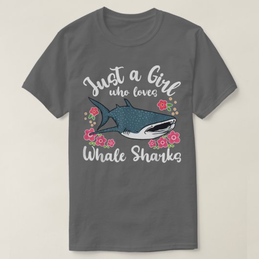 Whale Shark Just a Girl Who Loves Whale Sharks Tシャツ (デザイン正面)