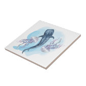 Whale Shark. Watercolor タイル (側面)