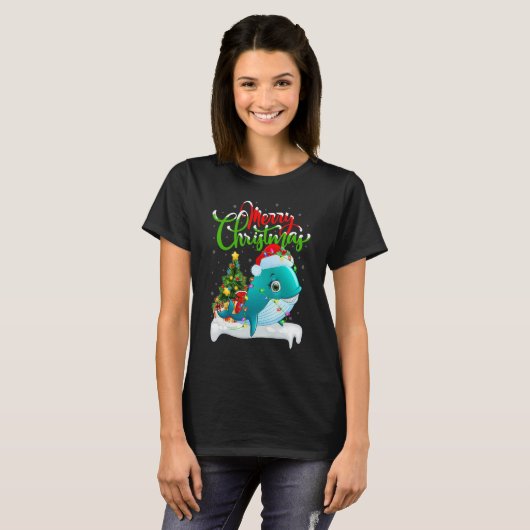 Whale Shark   Xmas Decorations Whale Shark Christm Tシャツ (正面フル)