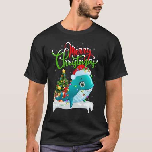 Whale Shark   Xmas Decorations Whale Shark Christm Tシャツ (正面)