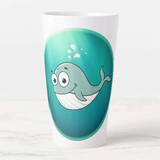 Whale, Sperm Whale, Underwater カフェラテマグ (正面)