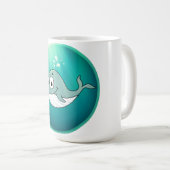Whale, Sperm Whale, Underwater コーヒーマグカップ (正面右)