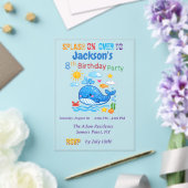 Whale Summer Birthday Inivitation Card  アクリル招待状 (インサイチュ (ウェディング))
